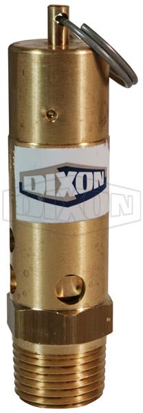 200 psi Set Pressure 1//4 NPT Male Dixon SV200 Brass Standard Safety Pop-Off Valve
